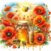 Load image into Gallery viewer, Diamond Painting - Full Round - Poppies and honey (40*40CM)