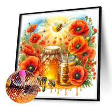 Load image into Gallery viewer, Diamond Painting - Full Round - Poppies and honey (40*40CM)