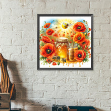 Load image into Gallery viewer, Diamond Painting - Full Round - Poppies and honey (40*40CM)