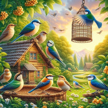 Load image into Gallery viewer, Diamond Painting - Full Round - Birds' cozy nest (40*40CM)