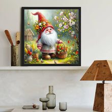 Load image into Gallery viewer, Diamond Painting - Full Round - Gnome collecting flowers (40*40CM)