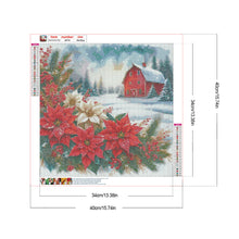 Load image into Gallery viewer, Diamond Painting - Full Round - Christmas flower snow warehouse (40*40CM)