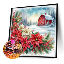 Load image into Gallery viewer, Diamond Painting - Full Round - Christmas flower snow warehouse (40*40CM)