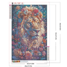 Load image into Gallery viewer, Diamond Painting - Full Round - Flower lion (40*60CM)