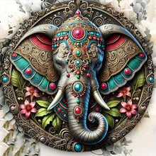 Load image into Gallery viewer, Diamond Painting - Full Round - Gorgeous round elephant (40*40CM)