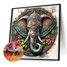 Load image into Gallery viewer, Diamond Painting - Full Round - Gorgeous round elephant (40*40CM)