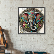 Load image into Gallery viewer, Diamond Painting - Full Round - Gorgeous round elephant (40*40CM)