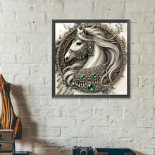 Load image into Gallery viewer, Diamond Painting - Full Round - Gorgeous round white horse (40*40CM)