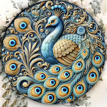 Load image into Gallery viewer, Diamond Painting - Full Round - Gorgeous round peacock (40*40CM)