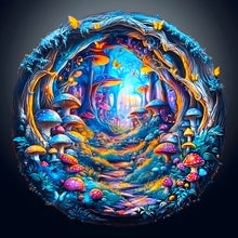 Load image into Gallery viewer, Diamond Painting - Full Round - Dark art mushroom Mushroom forest (30*30CM)
