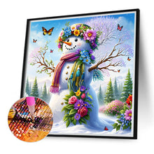 Load image into Gallery viewer, Diamond Painting - Full Round - Flower snowman (30*30CM)
