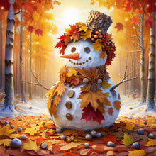 Load image into Gallery viewer, Diamond Painting - Full Round - Maple leaf snowman (30*30CM)
