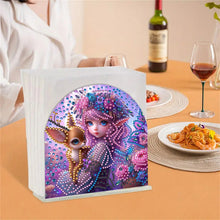 Load image into Gallery viewer, Elf Girl Acrylic DIY 5D Diamond Art Painting Napkin Holder Set Home Table Decor