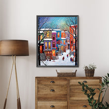 Load image into Gallery viewer, AB Diamond Painting - Full Round - Snow scene in town (40*50CM)