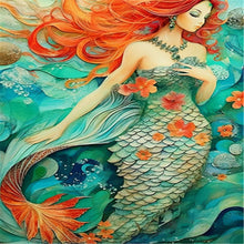 Load image into Gallery viewer, AB Diamond Painting - Full Round - Mermaid girl in the water (40*55CM)