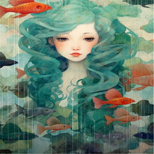 Load image into Gallery viewer, AB Diamond Painting - Full Round - Girl in the water (40*55CM)