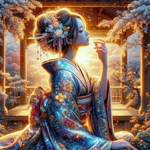 Load image into Gallery viewer, Diamond Painting - Full Round - Kimono girl (40*40CM)