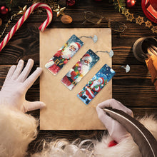 Load image into Gallery viewer, 3Pcs Special Shape Christmas Santa Claus Diamond Painting Bookmark for Bookworms
