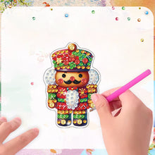 Load image into Gallery viewer, 6Pcs Acrylic Christmas Cookies Fridge Stickers Diamond Art Magnets Decals