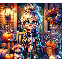 Load image into Gallery viewer, Diamond Painting - Full Round - Autumn and winter girl (50*45CM)