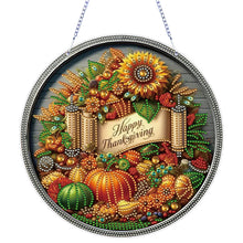 Load image into Gallery viewer, Acrylic Thanksgiving Diamond Painting Hanging Pendant for Garden Window Decor