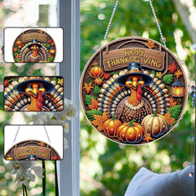 Load image into Gallery viewer, Acrylic Thanksgiving Diamond Painting Hanging Pendant for Garden Window Decor