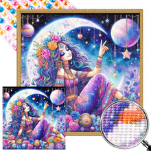 Load image into Gallery viewer, AB Diamond Painting - Full Round - Moon girl (40*40CM)