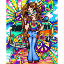 Load image into Gallery viewer, AB Diamond Painting - Full Round - Beautiful girl (40*50CM)