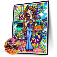 Load image into Gallery viewer, AB Diamond Painting - Full Round - Beautiful girl (40*50CM)