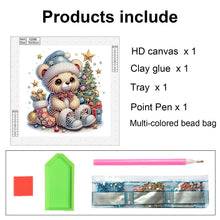 Load image into Gallery viewer, Diamond Painting - Partial Special Shaped - Cute Christmas bear (30*30CM)