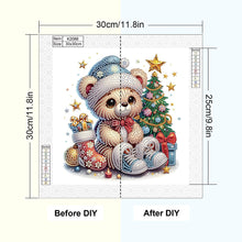 Load image into Gallery viewer, Diamond Painting - Partial Special Shaped - Cute Christmas bear (30*30CM)