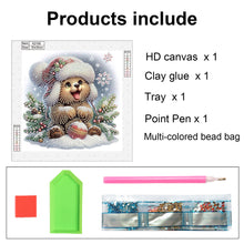 Load image into Gallery viewer, Diamond Painting - Partial Special Shaped - Cute Christmas bear (30*30CM)
