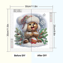 Load image into Gallery viewer, Diamond Painting - Partial Special Shaped - Cute Christmas bear (30*30CM)