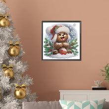 Load image into Gallery viewer, Diamond Painting - Partial Special Shaped - Cute Christmas bear (30*30CM)