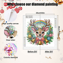Load image into Gallery viewer, Diamond Painting - Partial Special Shaped - Cute Christmas deer (30*30CM)
