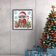 Load image into Gallery viewer, Diamond Painting - Partial Special Shaped - Cute Christmas snake (30*30CM)