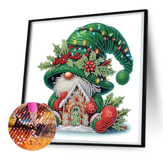 Diamond Painting - Partial Special Shaped - Christmas gnomes (30*30CM)
