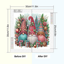 Load image into Gallery viewer, Diamond Painting - Partial Special Shaped - Christmas gnomes (30*30CM)