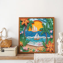Load image into Gallery viewer, Diamond Painting - Partial Special Shaped - Paper quilling landscape (30*30CM)