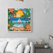 Load image into Gallery viewer, Diamond Painting - Partial Special Shaped - Paper quilling landscape (30*30CM)