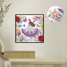 Load image into Gallery viewer, Diamond Painting - Partial Special Shaped - Quilling paper flower girl (30*30CM)