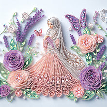 Load image into Gallery viewer, Diamond Painting - Partial Special Shaped - Quilling paper flower girl (30*30CM)