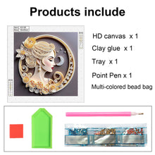 Load image into Gallery viewer, Diamond Painting - Partial Special Shaped - Quilling paper noblewoman (30*30CM)