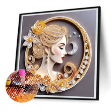 Load image into Gallery viewer, Diamond Painting - Partial Special Shaped - Quilling paper noblewoman (30*30CM)