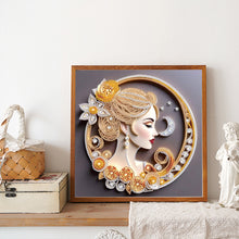 Load image into Gallery viewer, Diamond Painting - Partial Special Shaped - Quilling paper noblewoman (30*30CM)