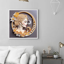 Load image into Gallery viewer, Diamond Painting - Partial Special Shaped - Quilling paper noblewoman (30*30CM)