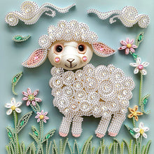 Load image into Gallery viewer, Diamond Painting - Partial Special Shaped - Quilling paper sheep (30*30CM)