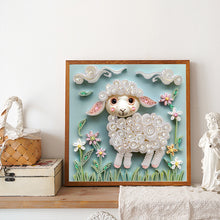 Load image into Gallery viewer, Diamond Painting - Partial Special Shaped - Quilling paper sheep (30*30CM)