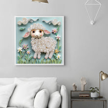 Load image into Gallery viewer, Diamond Painting - Partial Special Shaped - Quilling paper sheep (30*30CM)