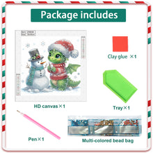 Load image into Gallery viewer, Diamond Painting - Partial Special Shaped - Christmas pterosaur (30*30CM)